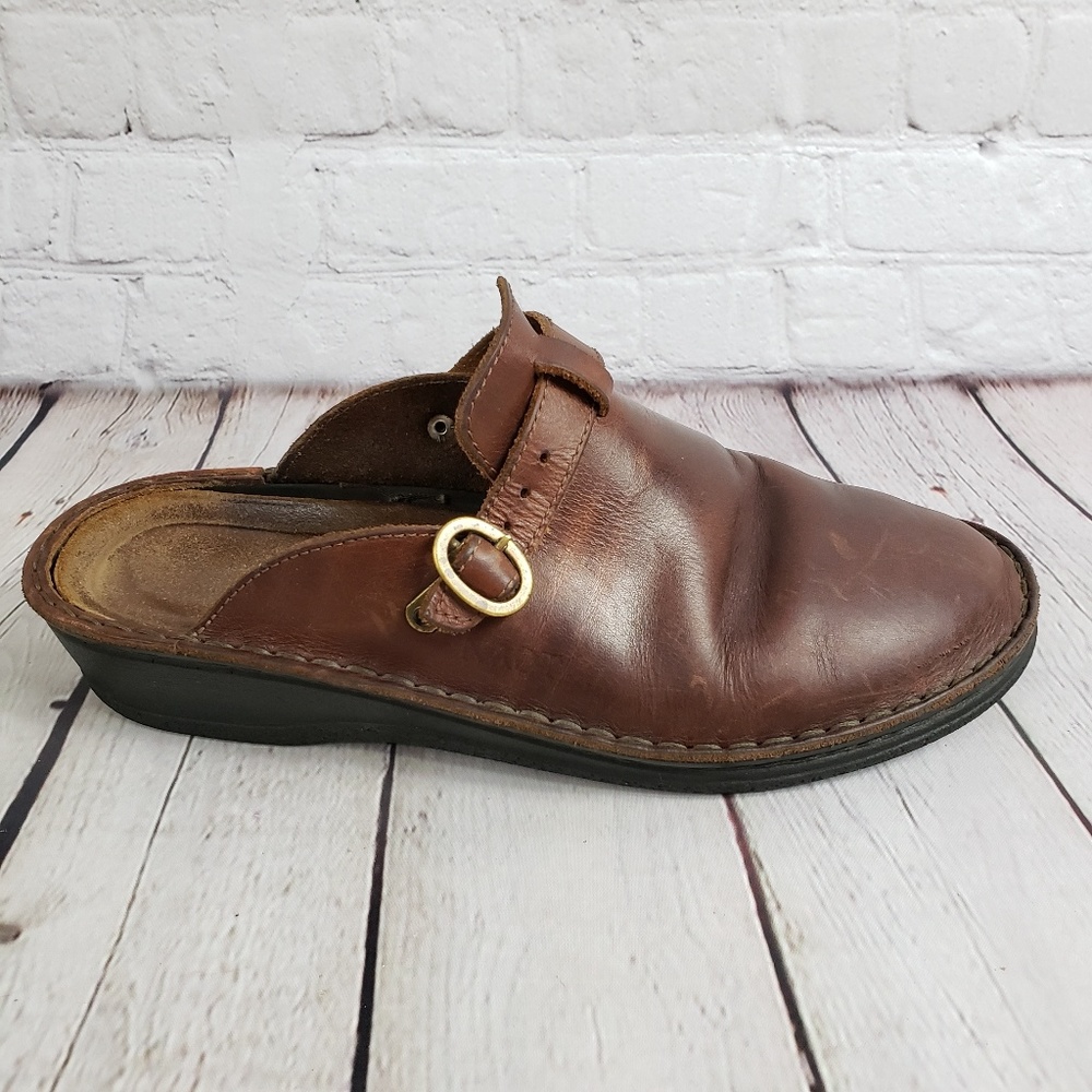Naot Leather Mules Womens 10 Clogs Slip On Shoes